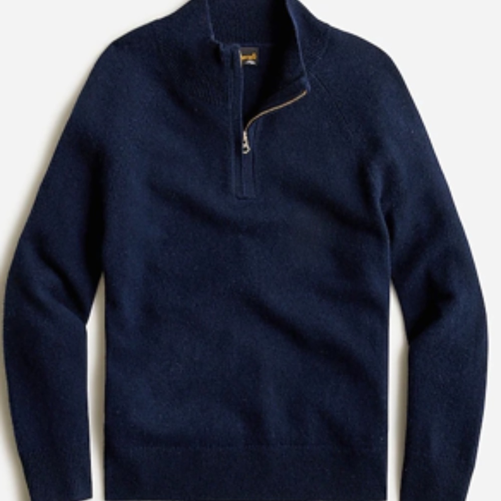 Jcrew cotton-cashmere half-zip sweater size 8